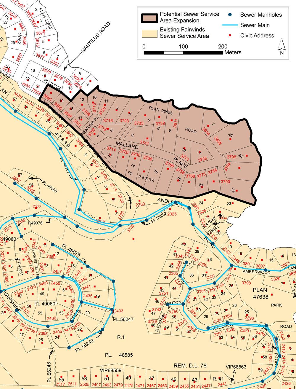 Mallard Place Neighbourhood Sewer Map