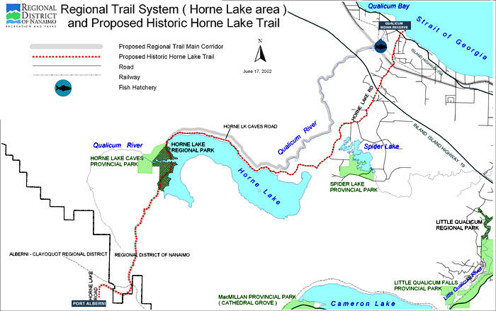 Horne Lake Historical Map