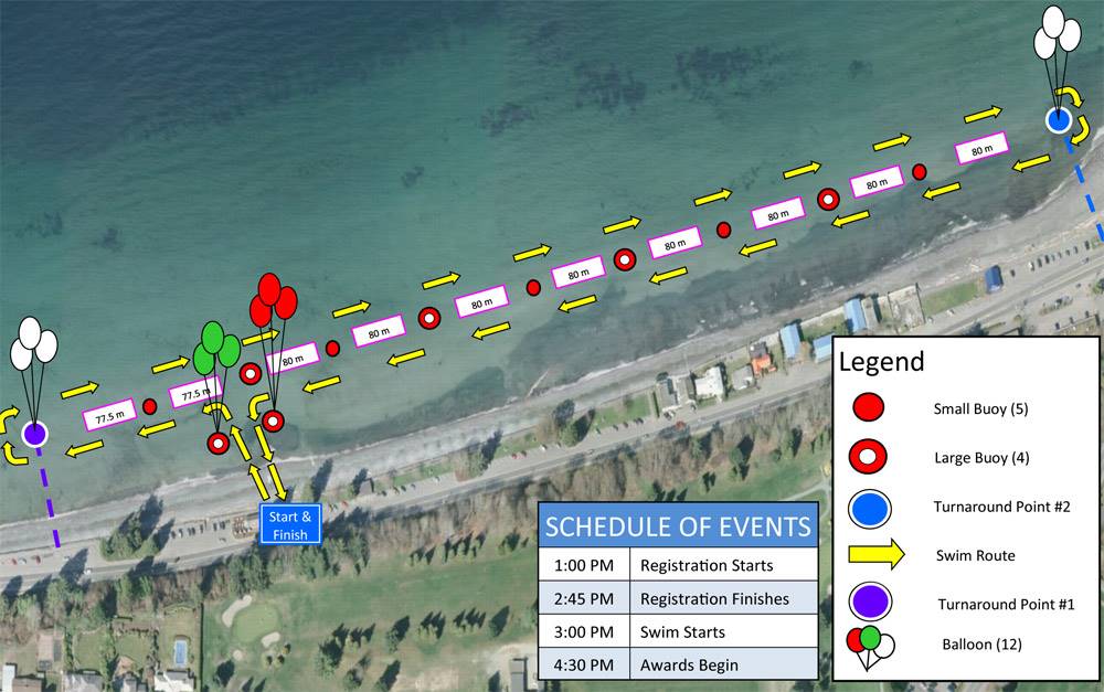 Ocean Mile Swim - Map