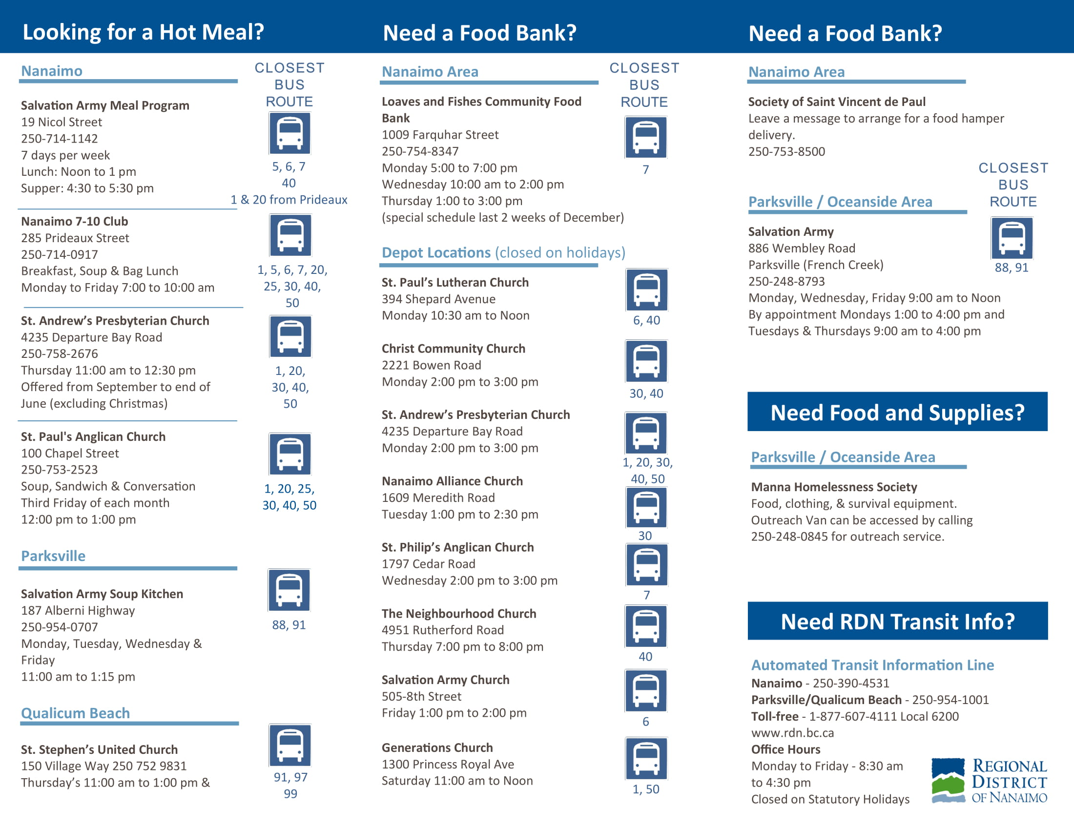 2019 Shelter and Food Brochure