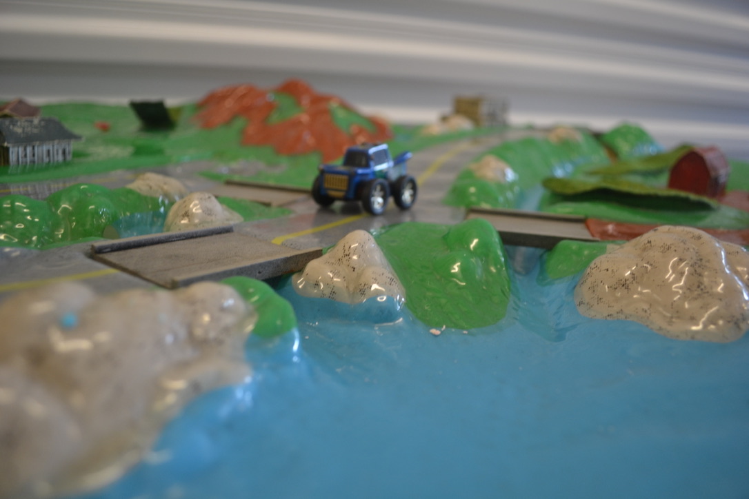 Watershed Model close up